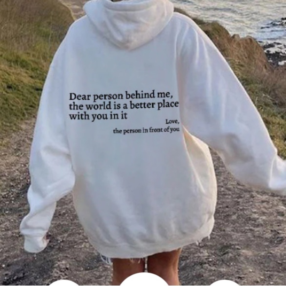 White you are enough sweatshirt
